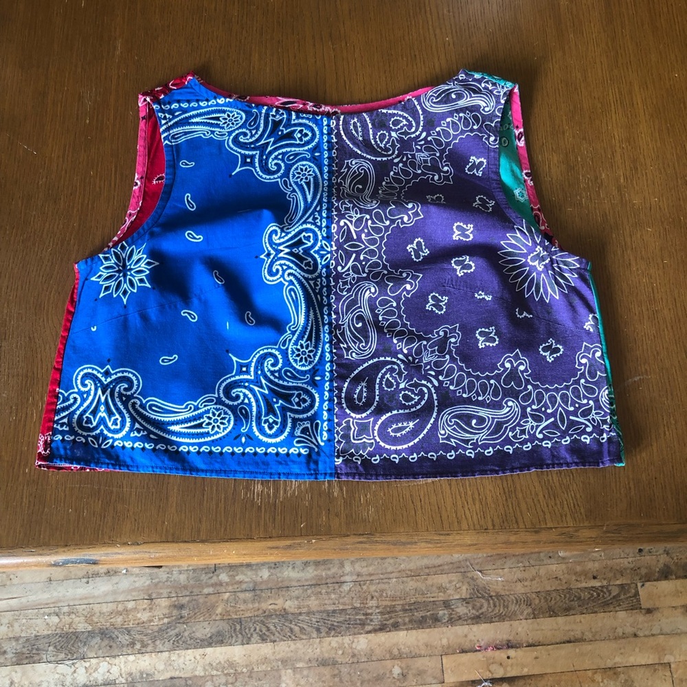 Boatneck Bandana Sleeveless Top